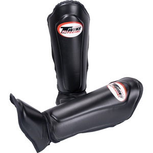 Twins Muay Thai Black Leather Boxing <b>Gloves</b> Shin Guards Custom Sparring Training Hook Loop Hand Grips Martial Arts Adults Gear - Product Image 3
