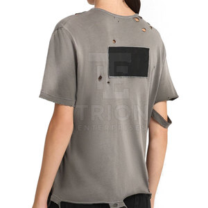 Camiseta Desgastada para Mujer, Transpirable, Cómoda, Estilo Urbano, en Oferta - Product Image 5