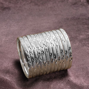 Bracelets en argent plaqué en gros, bracelets tendance, bracelets en argent plaqué laiton, bracelets en argent plaqué personnalisés, bracelets en argent plaqué traditionnels - Product Image 4