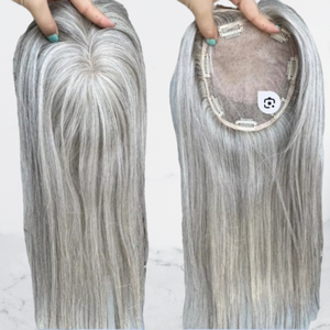 Silk Base Human Hair <b>Toupee</b> with Baby Hair Natural Looking Hair System - Product Image 1