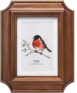 Unfinished Wooden Beaded Picture <b>Frame</b> | <b>Paint</b> or Decorate – Fits Photos, Boho Farmhouse Display for Tabletop - Product Image 1