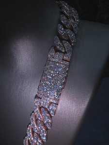 Cadena Cubana de Plata de Ley 925 Bañada en Oro con Moissanita, Estilo Hiphop, Certificada por GRA, Collares para Fiesta - Product Image 3