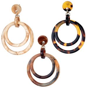 Pendientes de Clip Geométricos de Resina para Mujer H a CRAFT - Estilo Clásico para Fiestas y Eventos, Formas Personalizadas (Rectángulo, Óvalo, Corazón, Hoja) - Product Image 6