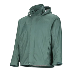 Outdoor Hooded Canvas Waterproof Windbreaker <b>Jacket</b> <b>Men</b>-Customizable Breathable Loose Fit Streetwear <b>Running</b> Front Embroidery - Product Image 3