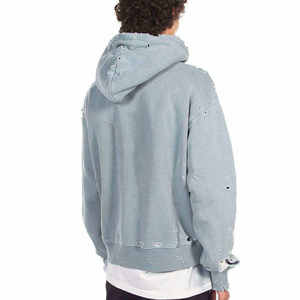 Hoodie surdimensionné personnalisé délavé à l'acide, style streetwear, manches longues, respirant, effet usé, en vente - Product Image 4