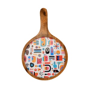 Plateau de service en bois émaillé fait main, de qualité supérieure, moderne, luxueux, durable, de qualité alimentaire, personnalisé pour restaurant, hôtel, maison, entreprise - Product Image 5