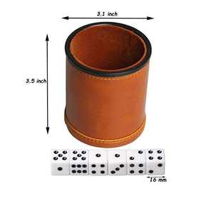 กล่องใส่ลูกเต๋าหนัง PU คุณภาพสูง พร้อมโลโก้สั่งทำ ถ้วยใส่ลูกเต๋าแบ็คแกมมอน สำหรับเกมพนันมืออาชีพ - Product Image 6