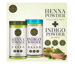 Paquete Combinado de Tinte Natural para Cabello Negro, Henna y Polvo de Índigo (150g + 150g) - Product Image 3