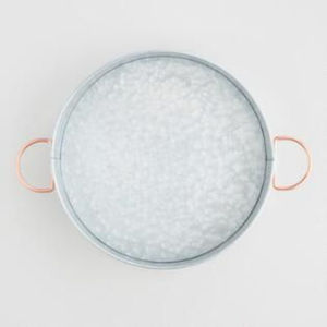 Plateau de service rond en métal de qualité supérieure avec poignée pour l'affichage de bijoux et les solutions de rangement – En promotion - Product Image 4