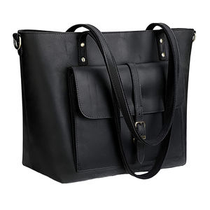 Sac fourre-tout de luxe en cuir véritable et similicuir PU 2026, classique, pour femme, avec logo gaufré, fermeture éclair, pliable, sac à main vintage pour ordinateur - Product Image 2