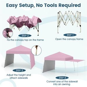 14 X 9.2 FT Pop up <b>Canopy</b> <b>Tent</b> in Pink Color - Product Image 5