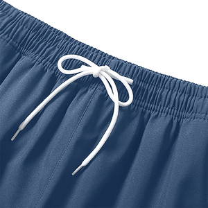 Ensemble coupe-vent à capuche col en V grande taille pour homme, blanc et gris, entièrement zippé, manches longues, imperméable, respirant, écologique, satiné, été - Product Image 5