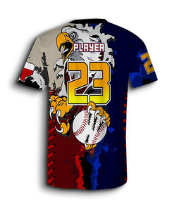 Conjunto de camiseta de béisbol de poliéster personalizable para jóvenes, técnica de sublimación de flujo de aire de secado rápido completamente ventilada, logotipo transpirable - Product Image 2