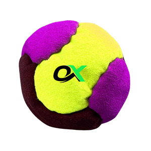 Custom Logo <b>Hacky</b> <b>Sack</b> Footbags PU Synthetic Suede Toy Balls with Multiple Panels and Plastic Pellets Filling - Product Image 2