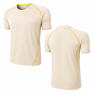 Camisetas de algodón personalizadas al por mayor para hombre, de manga corta, cuello redondo, transpirables, de secado rápido, para gimnasio, ajustadas, para entrenamiento. - Product Image 1