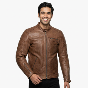 Nouvelle Veste en Cuir de Vachette de Haute Qualité pour Moto, Style Hiver, Coupe-Vent, pour Hommes - Product Image 6