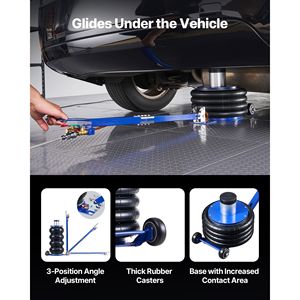 Martinetto Pneumatico da 6 Tonnellate/13227 Libbre con Altezza di Sollevamento fino a 26,5 Pollici, Maniglia Regolabile con Cuscinetto in Gomma Spessa, per Auto 2-5 - Product Image 3