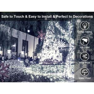 197 FT 580 LED Outdoor Christmas Lights Waterproof Fairy String Lights with 8 Modes Plug-in Decorations for Christmas - Product Image 5