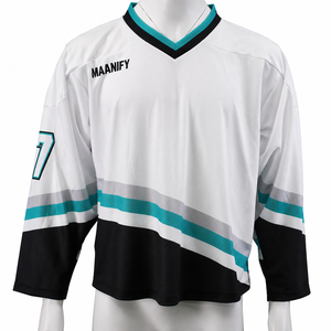 Jersey de Hockey sobre Hielo Personalizado, Uniforme de Equipo Sublimado, Ropa Deportiva Unisex de Moda, Profesional, OEM, Venta al Por Mayor, 100% Poliéster - Product Image 1