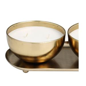 Venta al por mayor de fábrica: Tarro de metal redondo dorado personalizado para velas de aromaterapia, tarro de acero inoxidable - Product Image 4