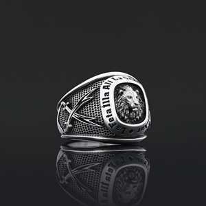 Anillo Islámico BOJ 07 con Caligrafía de Muhammad Resulullah y Mezquita, Anillo Musulmán, Regalo Religioso, Precio Bajo - Product Image 3