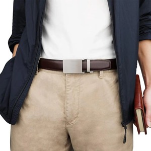 Ceintures en cuir de vachette pour hommes, légères et décontractées, nouvelle arrivée, boucle en acier, couleur unie, longueur réglable, vente chaude - Product Image 4