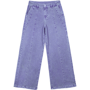 Pantalones de mujer Master Textile de pierna ancha, cintura media, con paneles y costuras decorativas, informales, para fiesta, de tela elástica, transpirables, para todas las estaciones. - Product Image 1