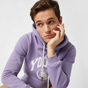 OEM 100_Cotton <b>Blank</b> Heavy <b>Weight</b> Puff Printing Oversize Pullover Hoodies For Men - Product Image 2