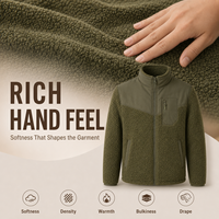 Veste Sherpa Homme Entièrement Zippée en Polaire D'Agneau Chaude pour l'Hiver, Manteau Décontracté en Polaire Personnalisé pour Homme, Vente en Gros