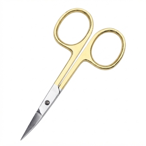 Ciseaux de manucure en acier inoxydable avec poignée rouge, personnalisés avec une lame fine droite pour le soin des ongles - Product Image 6