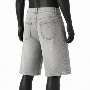 Pantalones Cortos de Mezclilla Lavada Premium para Hombre, Estilo Casual Oversize, Ropa de Marca Privada - Product Image 5