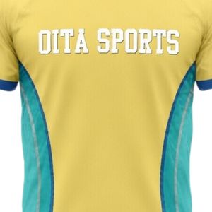 เสื้อเน็ตบอลแบบซับลิเมชั่นสีเหลืองเขียวแบบยูนิเซ็กซ์ โพลีเอสเตอร์น้ำหนักเบา คอกลม ชุดกีฬาสำหรับทีม ฝึกซ้อม แข่งขัน ชุดออกกำลังกาย - Product Image 3