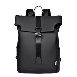 Trendy Waterproof Roll Top Laptop <b>Backpack</b> with USB Charging Port Large Capacity <b>School</b> Bag for College Students - Product Image 1