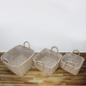 Panier de rangement en plastique durable en osier, récipient durable pour la lessive, l'organisation de cadeaux à domicile - Product Image 6