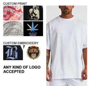 Camisetas de Manga Corta al por Mayor, Promocionales, 100% Algodón Tejido, 260g, Corte Holgado, Estilo Urbano, Color Sólido, Impresión Personalizada, Transpirables - Product Image 3