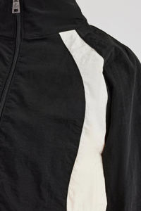 New Arrived Winter <b>Vintage</b> Casual Regular Fit Solid color block design full zip up with stand collar <b>windbreaker</b> sets for women - Product Image 5
