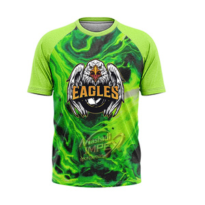 Maillot de basket sublimé Eagles pour homme, manches courtes, col rond, en polyester anti-humidité, vêtement de sport pour adulte, coupe régulière - Product Image 6