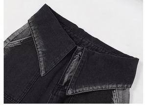 กางเกงยีนส์เดนิมทรงตรงหลวมสบาย สีพื้น สำหรับผู้ชาย ใส่ได้ทุกฤดู ผ้าฝ้าย กันน้ำ กันลม หนา ทนทาน สไตล์ลำลอง ซักได้ - Product Image 3