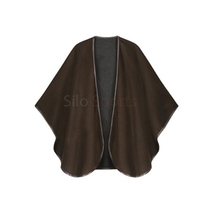 2025 Nueva colección Avena/gris suave transpirable Cachemira capa Mujer invierno calentado moda capas Nappa cuero ajuste bajo MOQ OEM - Product Image 5