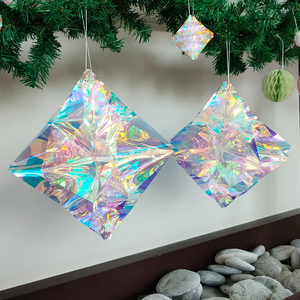 คริสตัล K9รูปเพชรงานตกแต่งสีรุ้งแบบแบนราบสำหรับงานแต่งและคริสต์มาสในบ้าน - Product Image 4