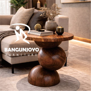 Table basse/tabouret moderne de luxe en bois massif, écologique et durable, pour usage extérieur, salon, hôtel, restaurant, salle à manger - Product Image 1