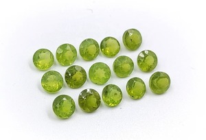 Piedra Preciosa Natural Verde Vessonite, Corte Brillante Redondo Facetado, 5*5 mm, Cristal Curativo para Joyería, Precio al por Mayor - Product Image 4