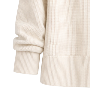 Chaqueta de punto suave para mujer con cremallera frontal, punto gofrado, borde festoneado, manga larga, cárdigan informal para uso diario. - Product Image 5