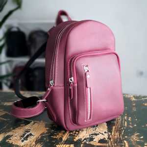 Custom Logo Genuine Leather Mini <b>Backpack</b> <b>Women</b> Small Real Cowhide Rucksack Luxury Ladies <b>Travel</b> Bag OEM LSBP-0030 - Product Image 4