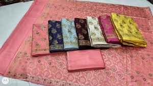 Costume en soie pure Banarasi 3 pièces jaal - Product Image 2