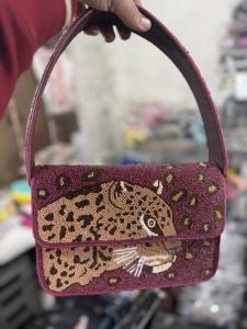 Embroidery Crafts, Cross-stitching & <b>Needlework</b> Women’s Multicolored Wholesale Zipper Handheld Design Chain Strap Shoulder bag - Product Image 5