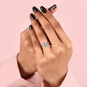 Anillo de Compromiso Solitario Clásico con Moissanita Corte Cojín, Oro Amarillo de 14K, Joyería Fina Minimalista para Novia, Regalo para Mujer, Anillo de Promesa - Product Image 5