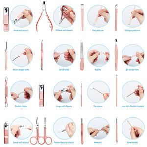 Kit Profesional de Manicura y Pedicura, Juego de Cortaúñas de Acero Inoxidable con Estuche de PU - Product Image 5