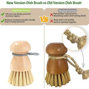 Set di 2 Spazzole per Lavaggio Piatti con Manico Corto, Spazzole per Pulizia Cucina, Spazzola per Piatti - Product Image 5