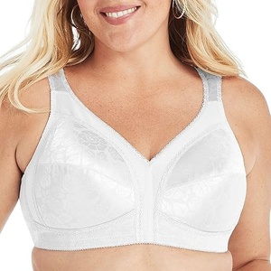 Sujetador deportivo sin aros para mujer, copa completa, talla grande, con tirantes ajustables de punto, sin costuras, espalda en U, transpirable para todas las estaciones - Product Image 1